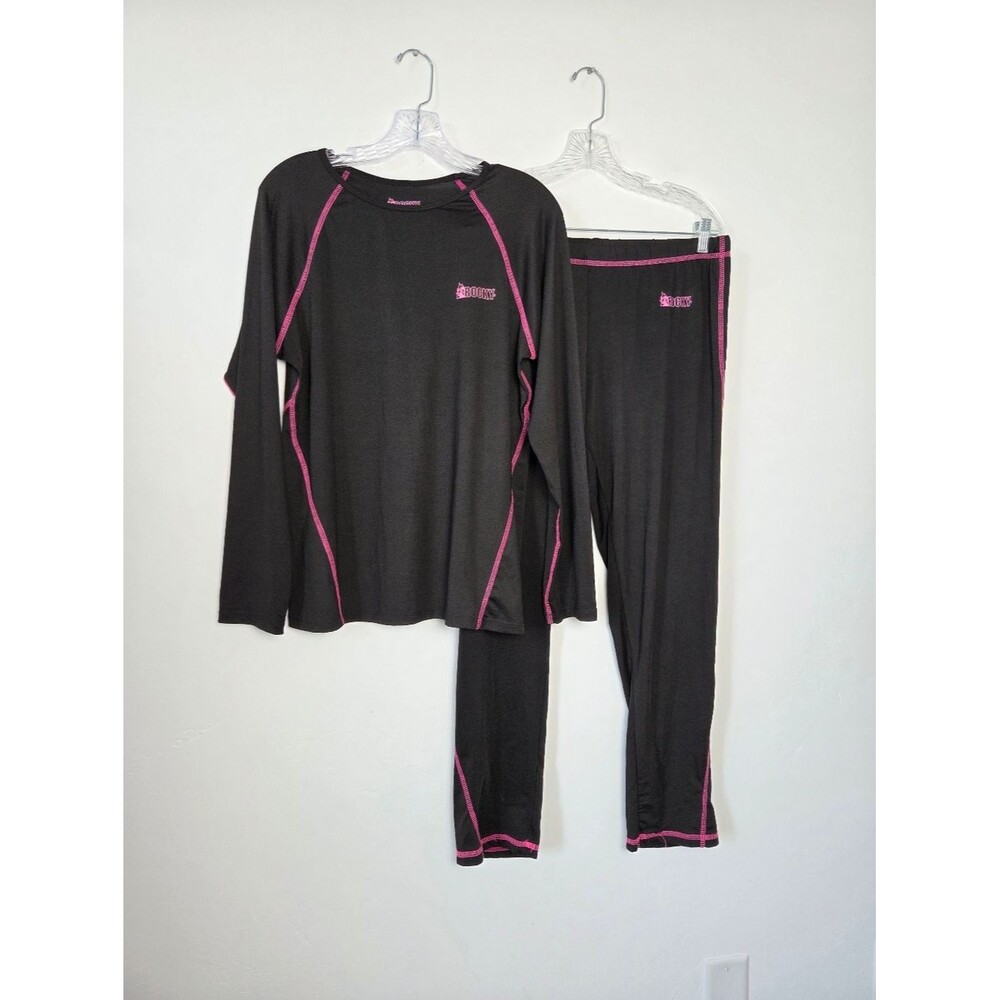 Rocky Thermal Set Two Piece Compression Base Layer Black Pink Ski Women XL